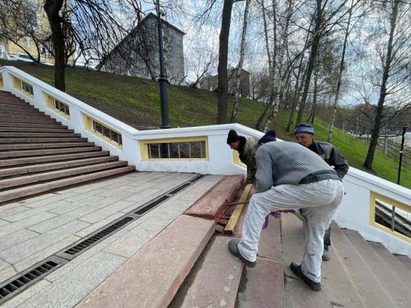 Театральную лестницу ремонтируют в Нижнем Новгороде - фото 1