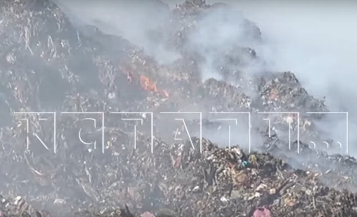 СМИ: мусорный полигон горит в Сергачском районе пятый день - фото 1