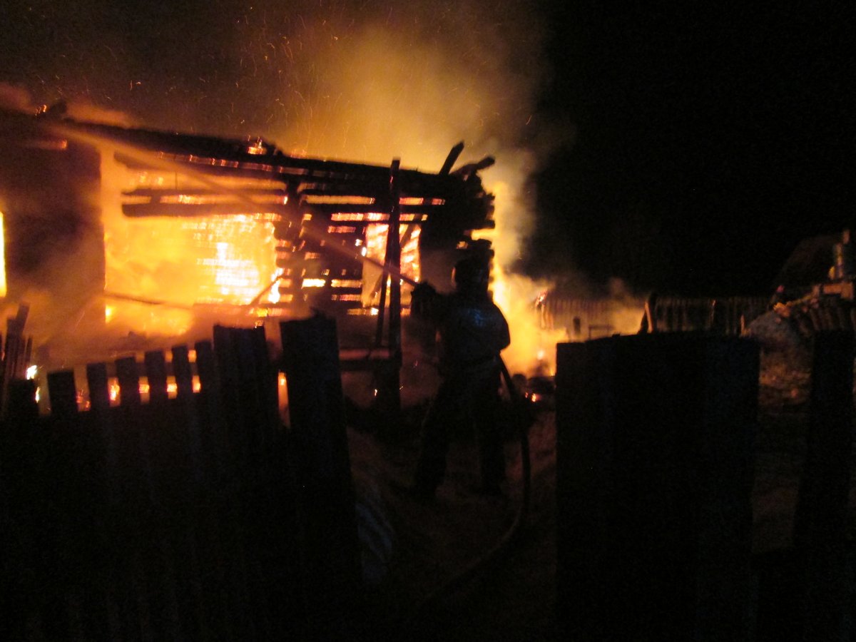 Дом и автомобиль сгорели во время пожара в Балахнинском районе - фото 1