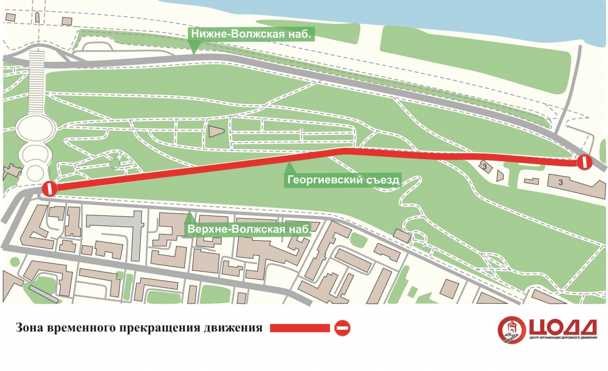 Георгиевский съезд на неделю закроют для транспорта в Нижнем Новгороде - фото 1