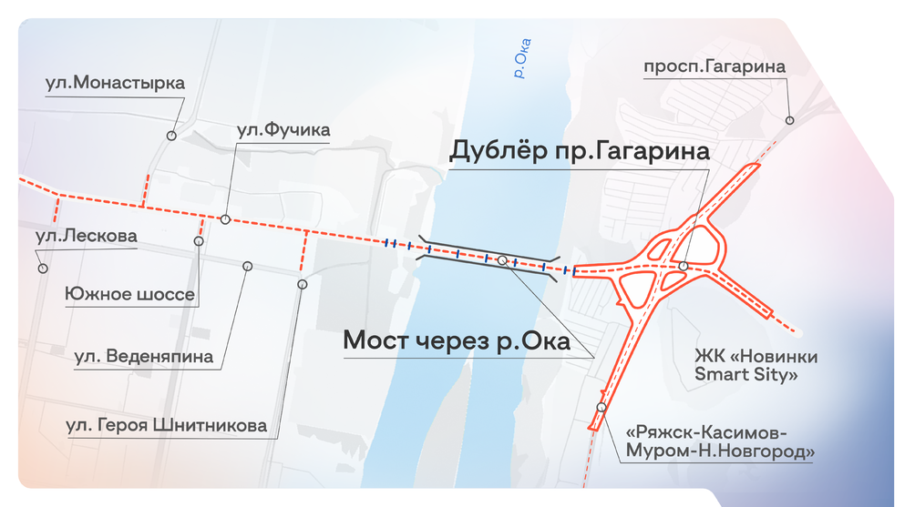 Нижегородские власти показали схему дублера проспекта Гагарина - фото 2