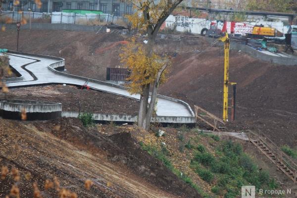 Сорванные сроки и тонна грязи: фоторепортаж со стройки террасного парка в Почаинском овраге