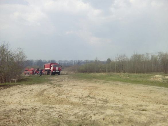 Около 170 га горящей травы тушили в Навашине с вертолета - фото 3