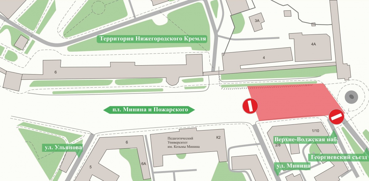 Схема движения транспорта в нижнем новгороде сегодня площадь минина